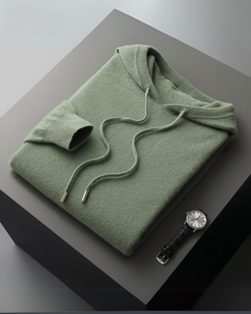 Felpa con cappuccio 100% cashmere