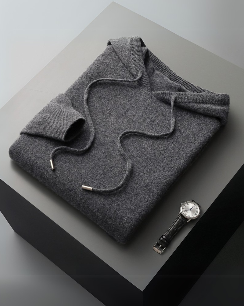 Felpa con cappuccio 100% cashmere