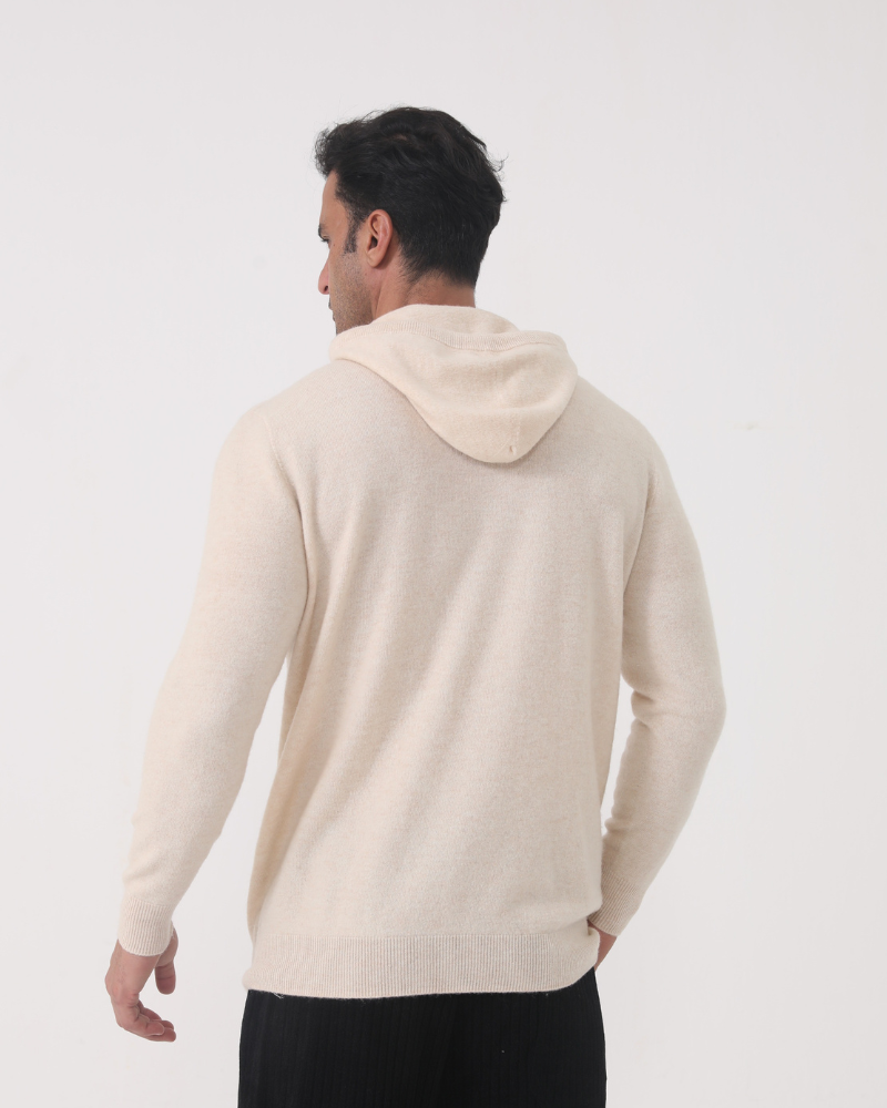 Felpa con cappuccio 100% cashmere