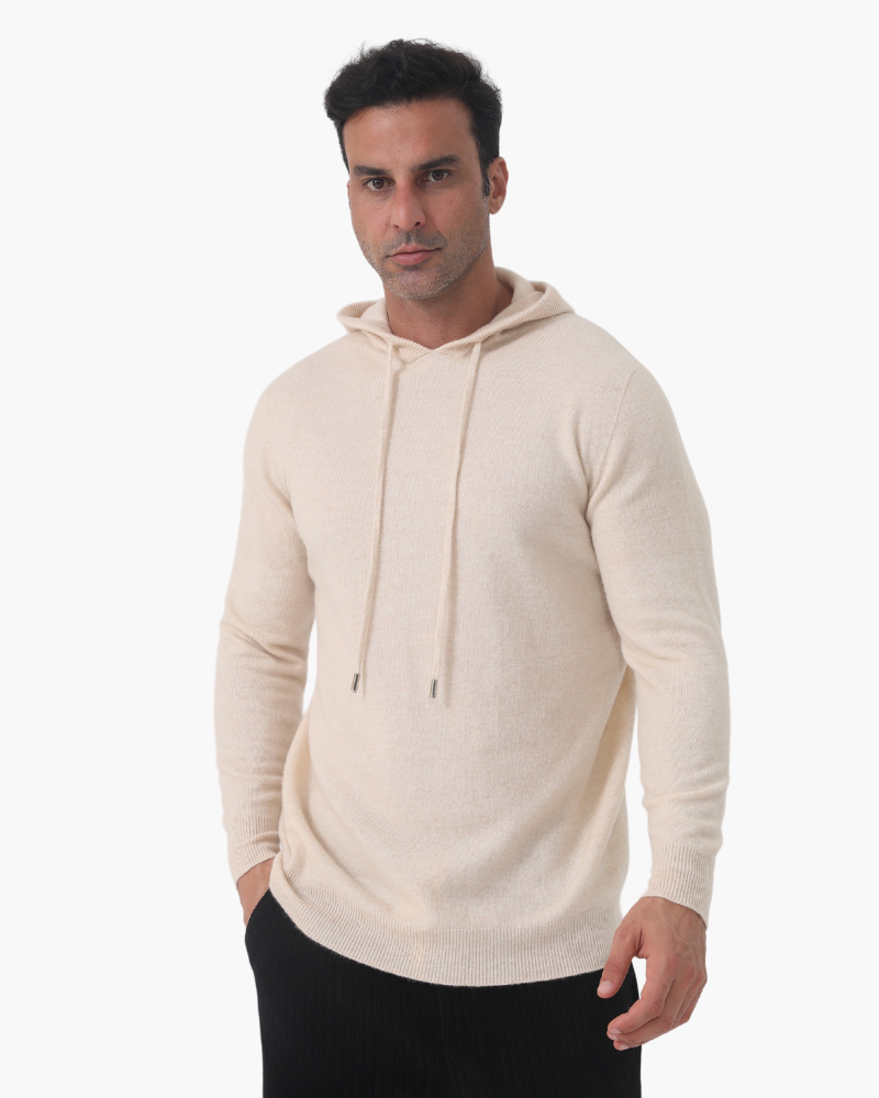 Felpa con cappuccio 100% cashmere