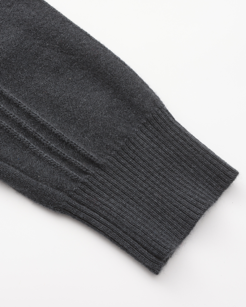 100% Cashmere a Costine Mezza Zip