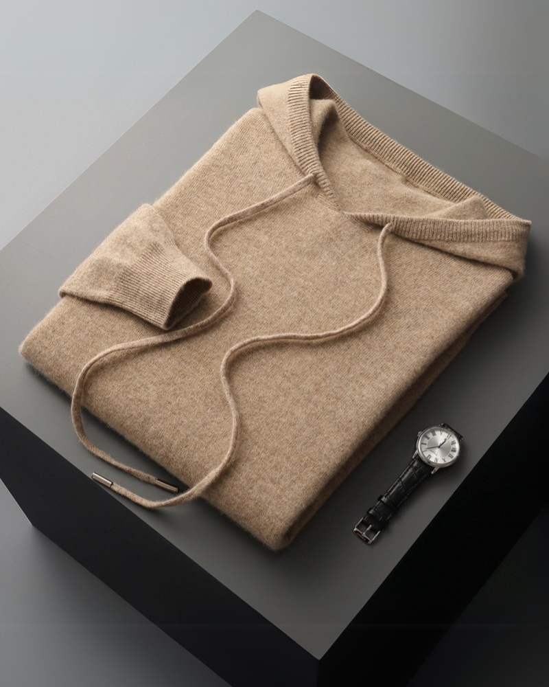 Felpa con cappuccio 100% cashmere